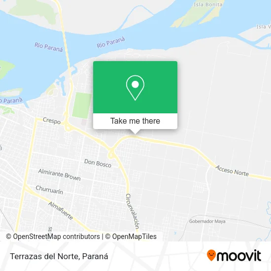 Mapa de Terrazas del Norte