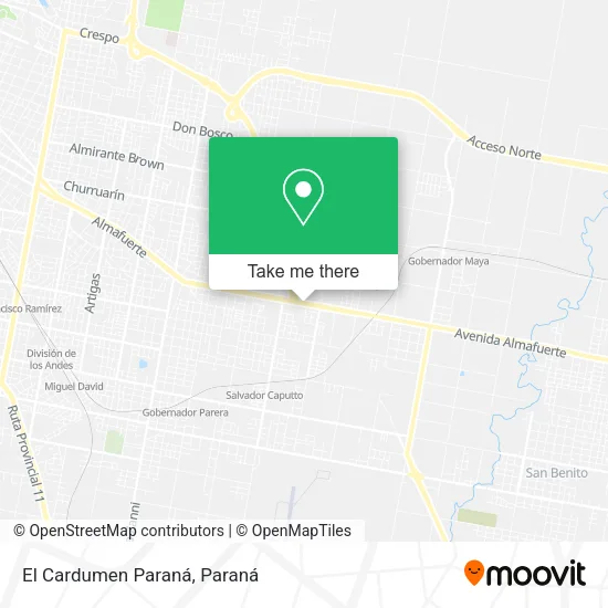 Mapa de El Cardumen Paraná
