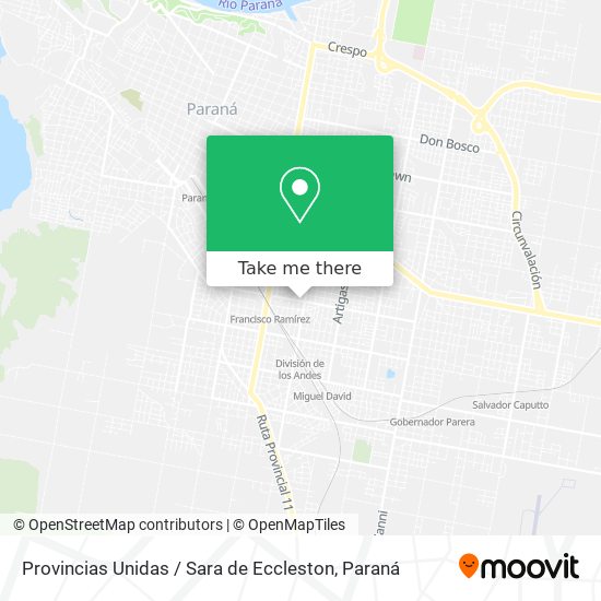 Provincias Unidas / Sara de Eccleston map