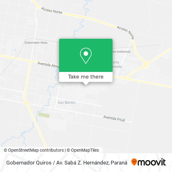 Gobernador Quiros / Av. Sabá Z. Hernández map