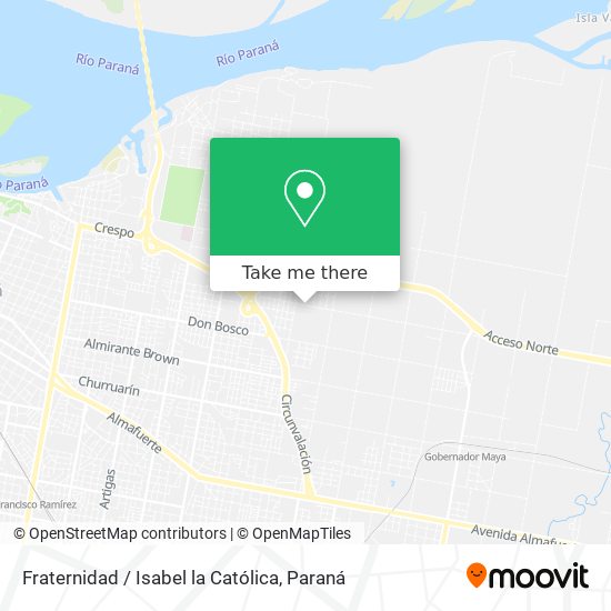 Mapa de Fraternidad / Isabel la Católica