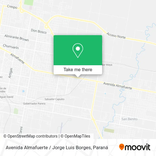 Mapa de Avenida Almafuerte / Jorge Luis Borges