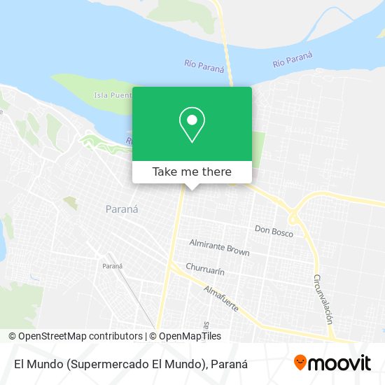 Mapa de El Mundo (Supermercado El Mundo)