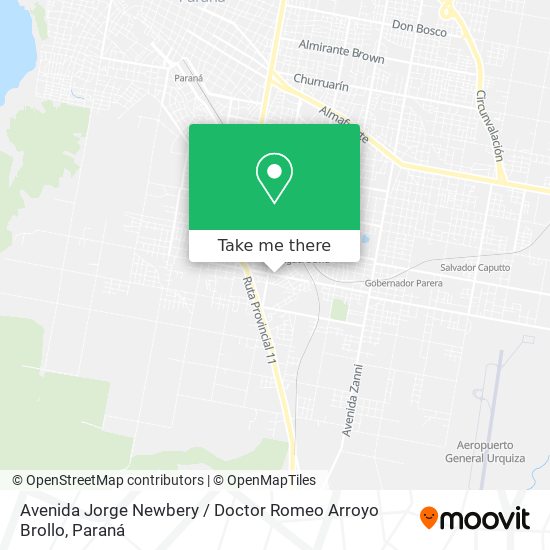 Avenida Jorge Newbery / Doctor Romeo Arroyo Brollo map