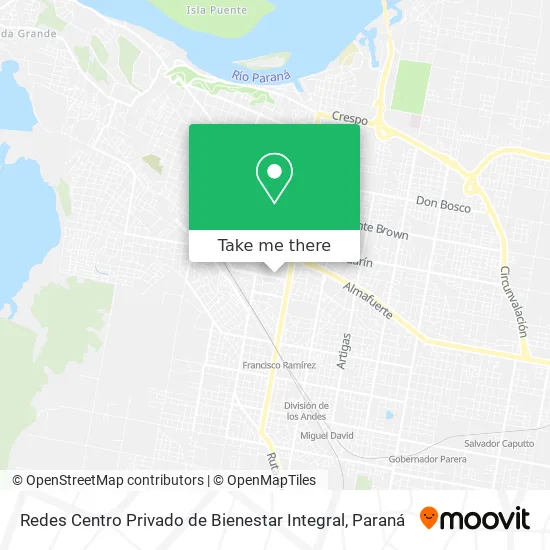 Redes Centro Privado de Bienestar Integral map