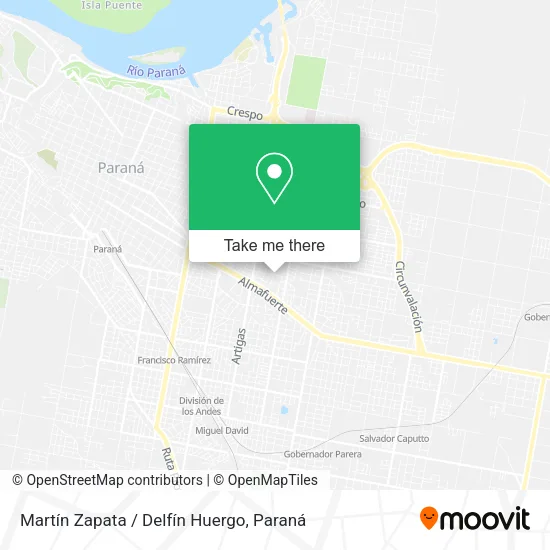 Mapa de Martín Zapata / Delfín Huergo