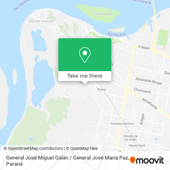 Mapa de General José Miguel Galán / General José María Paz