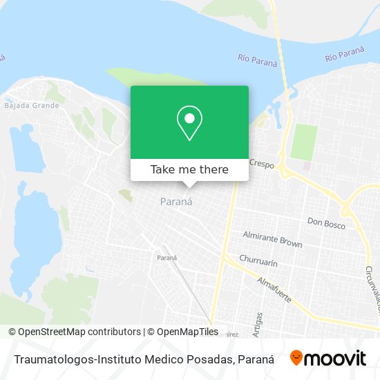 Traumatologos-Instituto Medico Posadas map