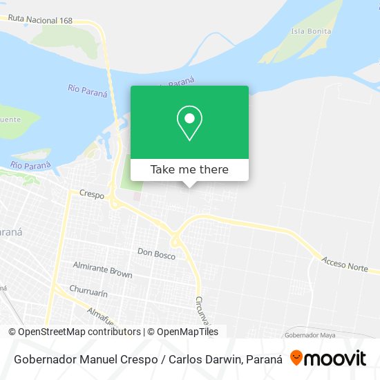 Gobernador Manuel Crespo / Carlos Darwin map