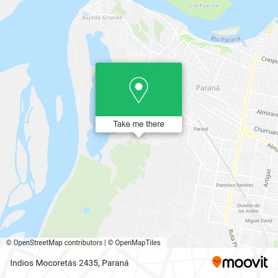 Indios Mocoretás 2435 map