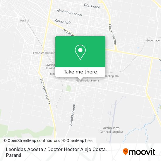 Mapa de Leónidas Acosta / Doctor Héctor Alejo Costa