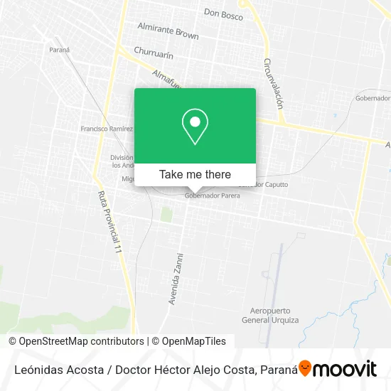 Mapa de Leónidas Acosta / Doctor Héctor Alejo Costa