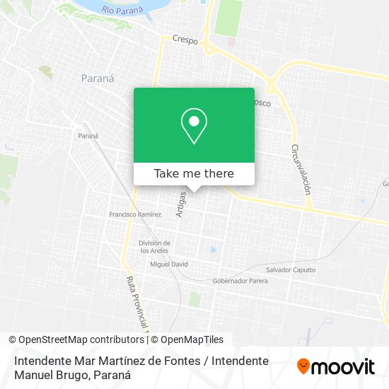 Mapa de Intendente Mar Martínez de Fontes / Intendente Manuel Brugo