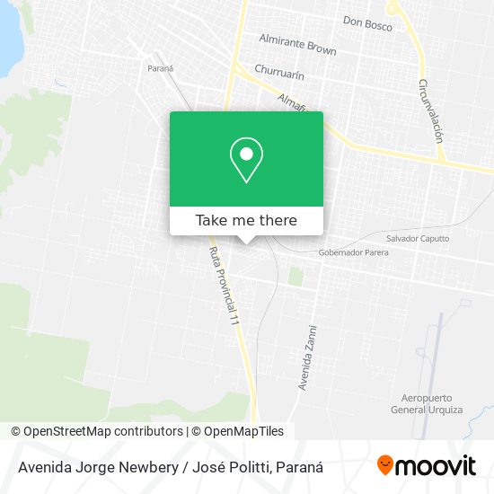 Avenida Jorge Newbery / José Politti map