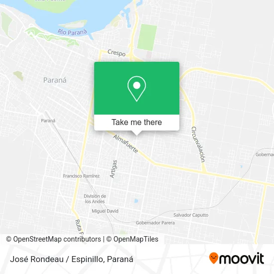 Mapa de José Rondeau / Espinillo