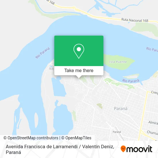 Mapa de Avenida Francisca de Larramendi / Valentín Deniz