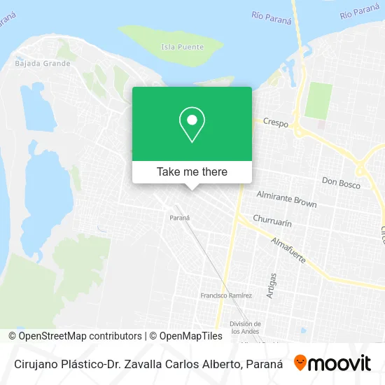Mapa de Cirujano Plástico-Dr. Zavalla Carlos Alberto