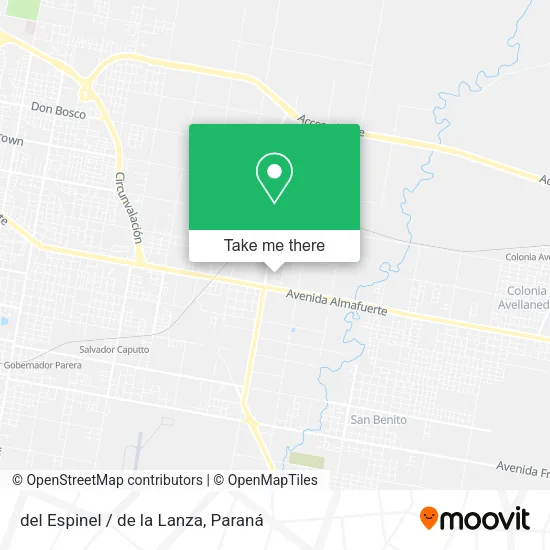 Mapa de del Espinel / de la Lanza