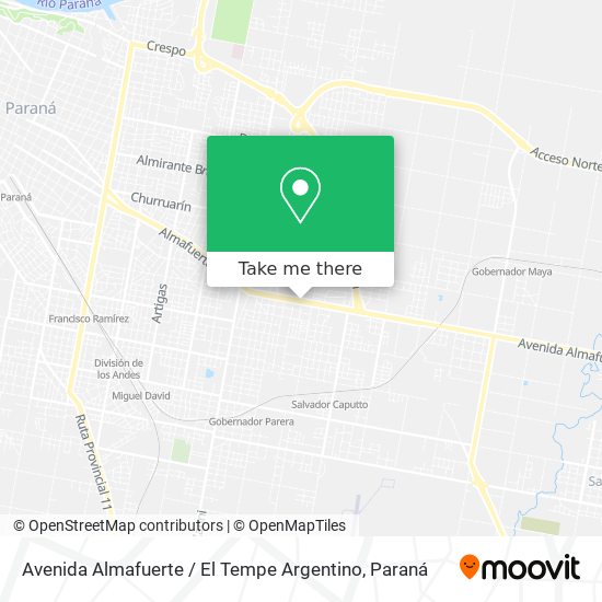 Avenida Almafuerte / El Tempe Argentino map