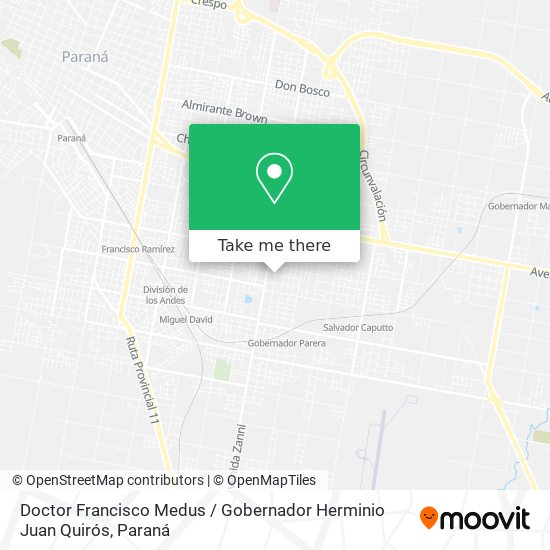 Mapa de Doctor Francisco Medus / Gobernador Herminio Juan Quirós