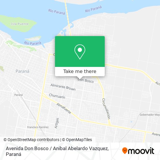 Mapa de Avenida Don Bosco / Anibal Abelardo Vazquez