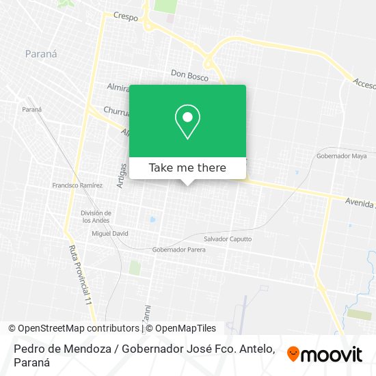 Mapa de Pedro de Mendoza / Gobernador José Fco. Antelo