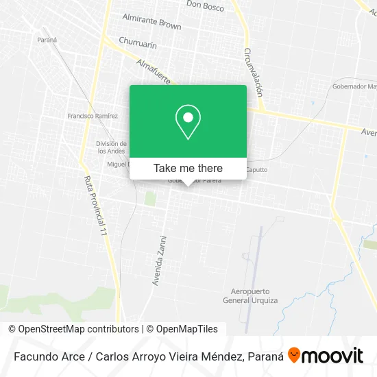 Mapa de Facundo Arce / Carlos Arroyo Vieira Méndez