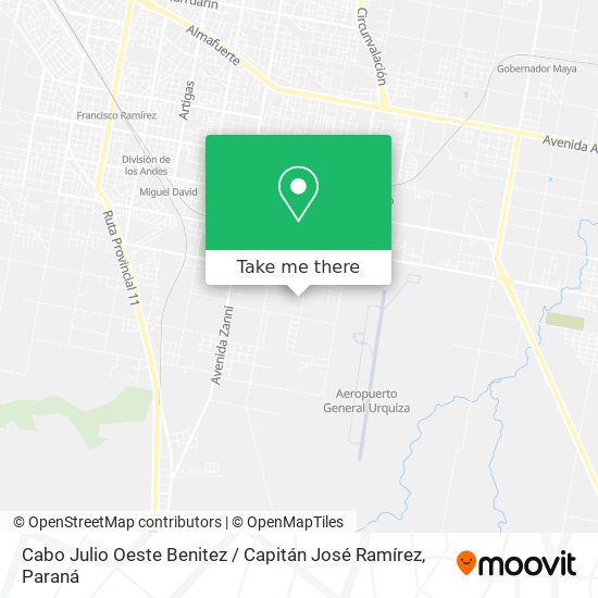 Cabo Julio Oeste Benitez / Capitán José Ramírez map