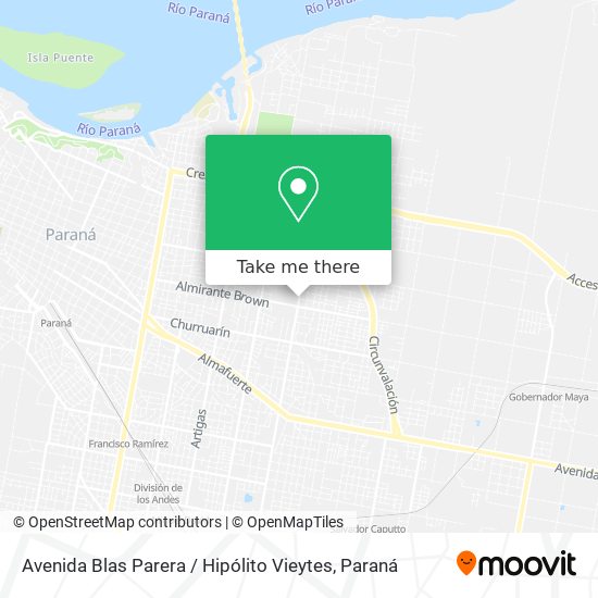 Avenida Blas Parera / Hipólito Vieytes map
