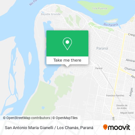 San Antonio María Gianelli / Los Chanás map