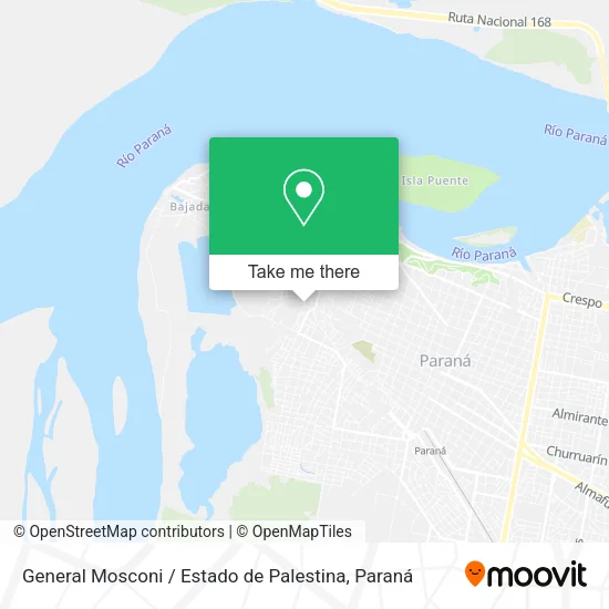 Mapa de General Mosconi / Estado de Palestina
