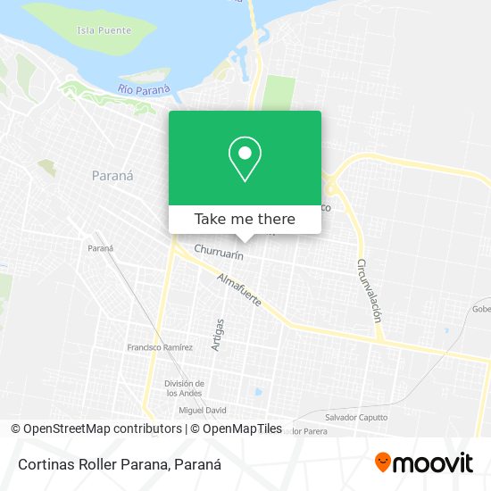 Mapa de Cortinas Roller Parana