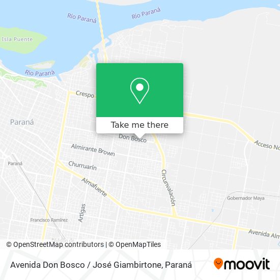Mapa de Avenida Don Bosco / José Giambirtone