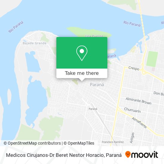 Medicos Cirujanos-Dr Beret Nestor Horacio map