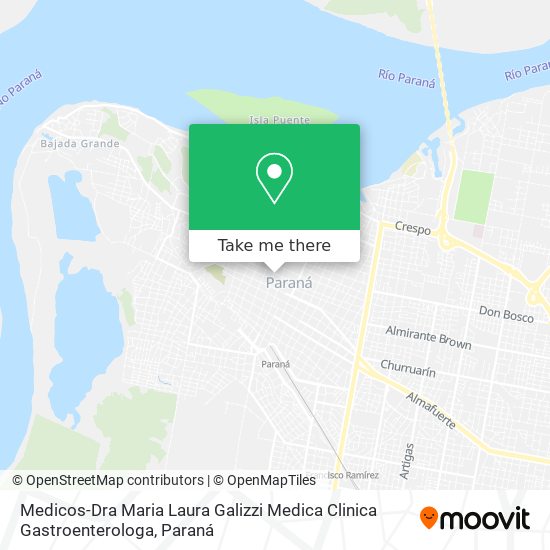 Mapa de Medicos-Dra Maria Laura Galizzi Medica Clinica Gastroenterologa