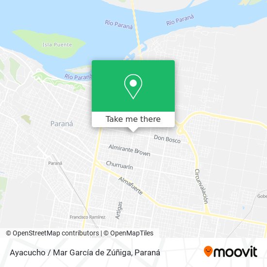 Ayacucho / Mar García de Zúñiga map