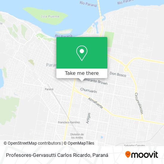 Profesores-Gervasutti Carlos Ricardo map