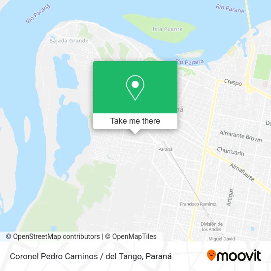 Mapa de Coronel Pedro Caminos / del Tango