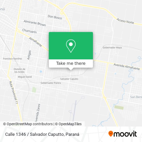 Mapa de Calle 1346 / Salvador Caputto