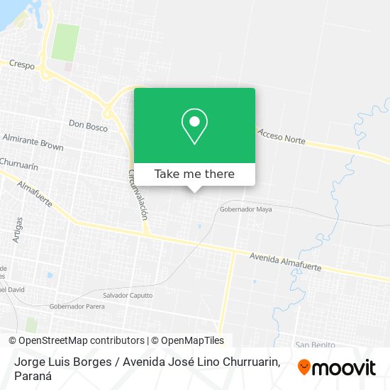 Jorge Luis Borges / Avenida José Lino Churruarin map
