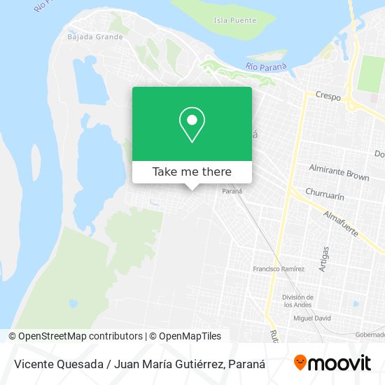 Vicente Quesada / Juan María Gutiérrez map
