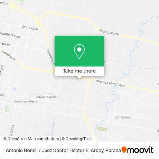 Mapa de Antonio Bonell / Juez Doctor Héctor E. Ardoy