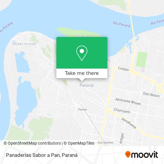 Mapa de Panaderías Sabor a Pan