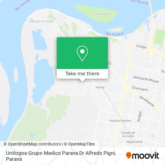 Mapa de Urólogos-Grupo Medico Parana Dr Alfredo Pigni