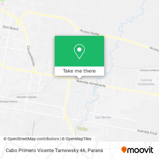 Cabo Primero Vicente Tarnowsky 46 map