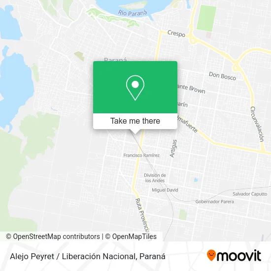 Alejo Peyret / Liberación Nacional map