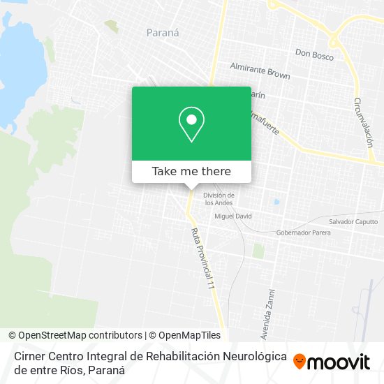 Cirner Centro Integral de Rehabilitación Neurológica de entre Ríos map