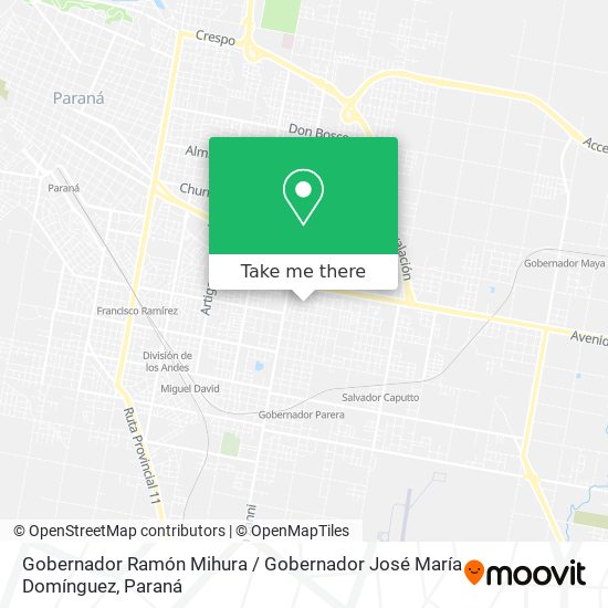 Gobernador Ramón Mihura / Gobernador José María Domínguez map