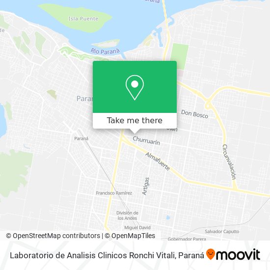 Mapa de Laboratorio de Analisis Clinicos Ronchi Vitali