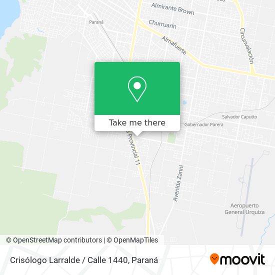 Mapa de Crisólogo Larralde / Calle 1440